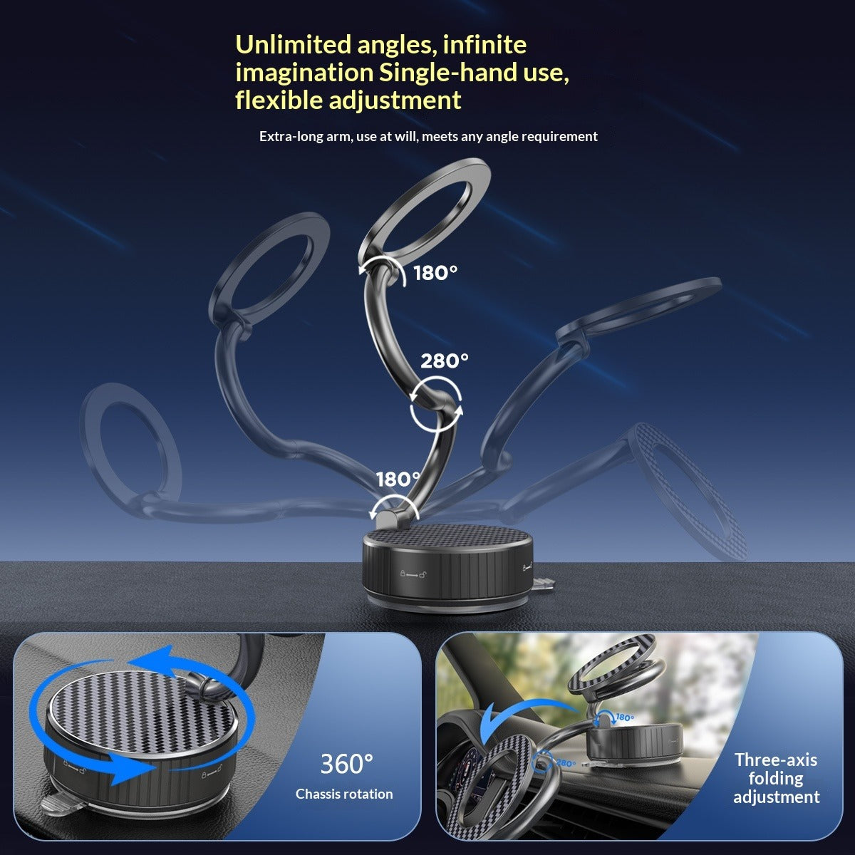 Vacuum Magnetic Car Phone Stand