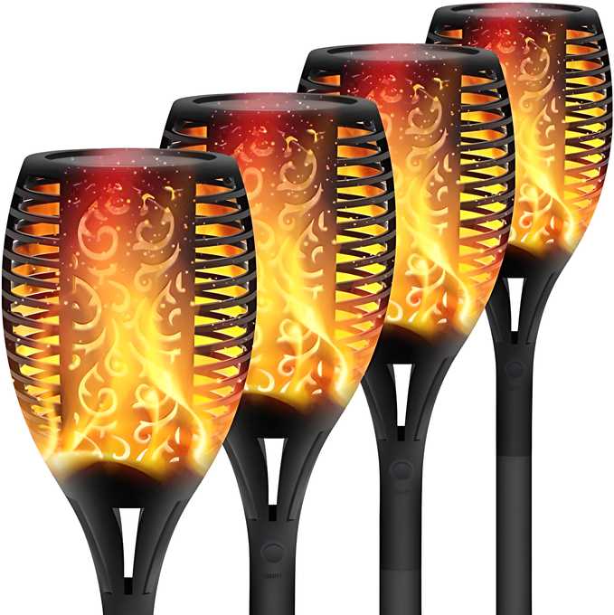 XERGY Solar FlameGlow Torch Lights Elegant, Eco-Friendly Outdoor Lighting for Every Space