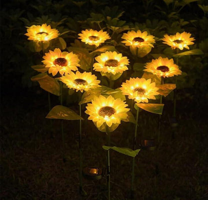 Solar-Powered Sunflower Garden Light