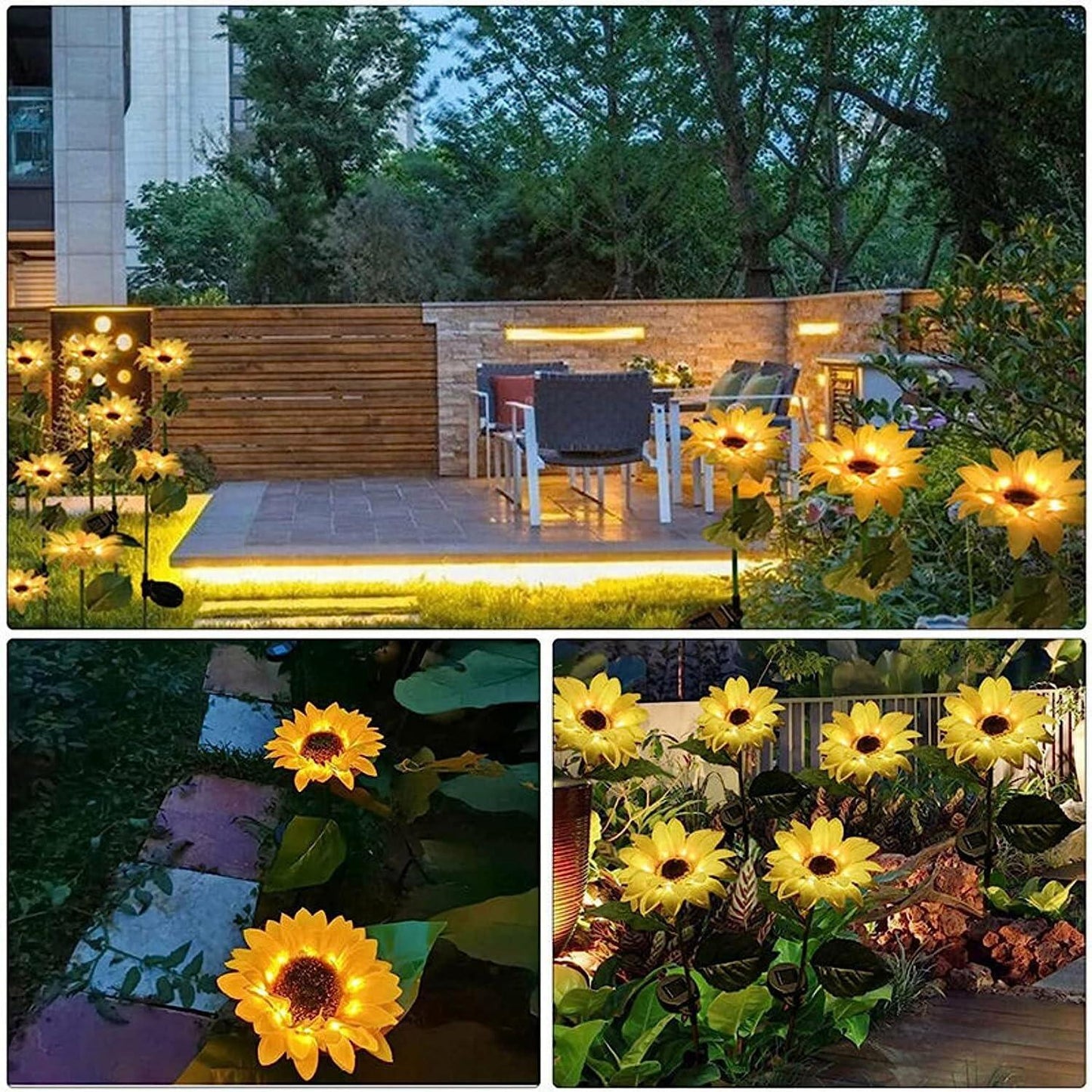 Solar-Powered Sunflower Garden Light