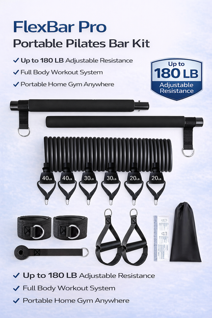 FlexBar Pro Portable Pilates Bar Kit