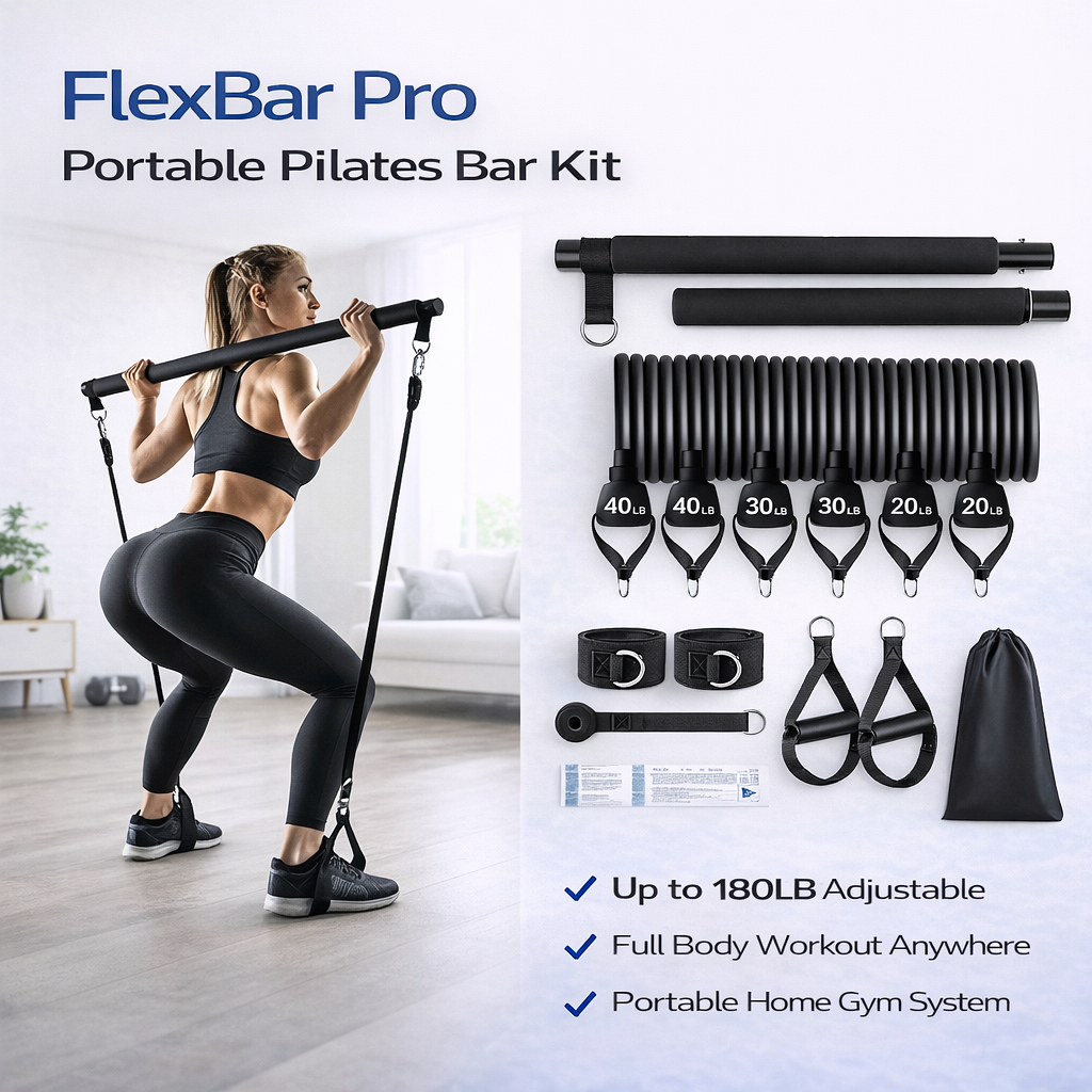 FlexBar Pro Portable Pilates Bar Kit