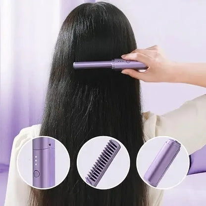 Portable Rechargeable Cordless Hair Straightener & Hot Comb